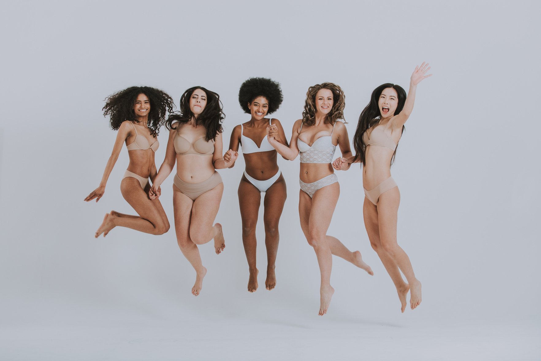 Group of Women with Different Body and Ethnicity Posing Together